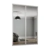 Shaker 2 Door Sliding Wardrobe Kit Mirror With White Frame (W)1753 X (H)2260mm 1 Shaker 2 Door Sliding Wardrobe Kit Mirror With White Frame (W)1753 X (H)2260mm -Home Style Sales 12835161 1464831947544677