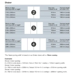 Shaker 4 Door Sliding Wardrobe Kit Oak Panel / Mirror With Oak Frame (W)2290 X (H)2260mm -Home Style Sales 12835306 5294987631919297