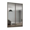 Shaker 2 Door Sliding Wardrobe Kit Mirror With Stone Grey Frame (W)1145 X (H)2260mm -Home Style Sales 12835317 1564831967683371