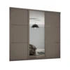 Shaker 3 Door Sliding Wardrobe Kit Stone Grey Panel / Mirror With Stone Grey Frame (W)2592 X (H)2260mm 1 Shaker 3 Door Sliding Wardrobe Kit Stone Grey Panel / Mirror With Stone Grey Frame (W)2592 X (H)2260mm -Home Style Sales 12835330 2094831960930884
