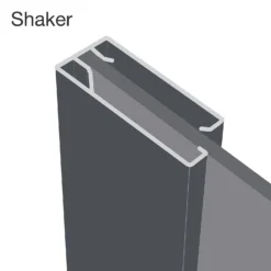 Shaker 3 Door Sliding Wardrobe Kit Cashmere Panel / Mirror (W)2136 X (H)2260mm -Home Style Sales 12835440 1764987632122880
