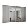 Shaker 4 Door Sliding Wardrobe Kit Cashmere Panel / Mirror (W)2290 X (H)2260mm -Home Style Sales 12835445 1554831960095627
