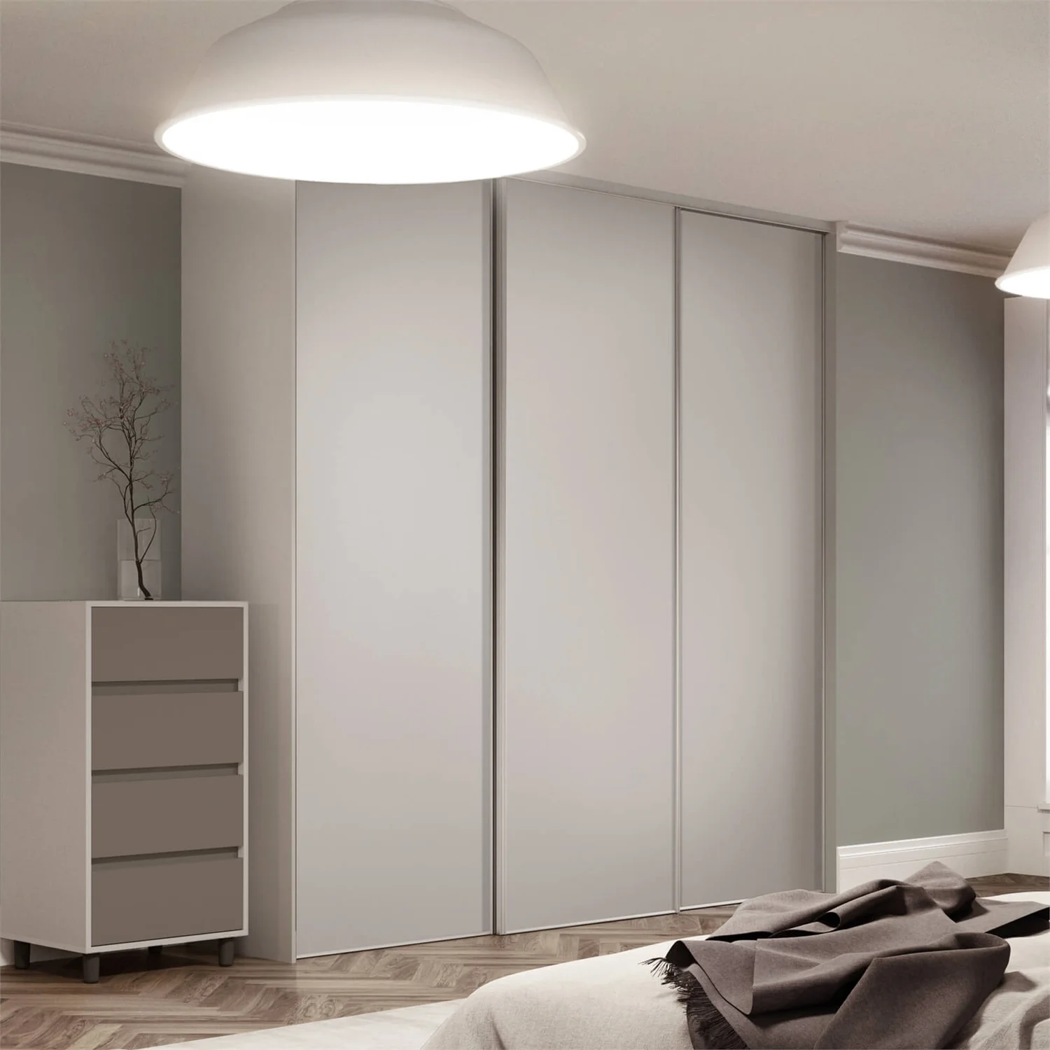 Classic 3 Door Sliding Wardrobe Kit Cashmere Panel (W)2672 X (H)2260mm 4 Classic 3 Door Sliding Wardrobe Kit Cashmere Panel (W)2672 X (H)2260mm - Image 2