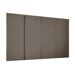 Classic 4 Door Sliding Wardrobe Kit Stone Grey Panel (W)2370 X (H)2260mm
