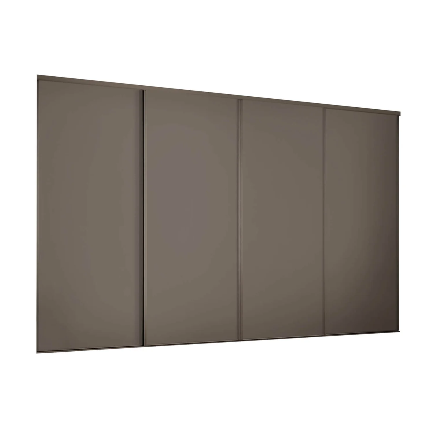 Classic 4 Door Sliding Wardrobe Kit Stone Grey Panel (W)2978 X (H)2260mm 3 Classic 4 Door Sliding Wardrobe Kit Stone Grey Panel (W)2978 X (H)2260mm