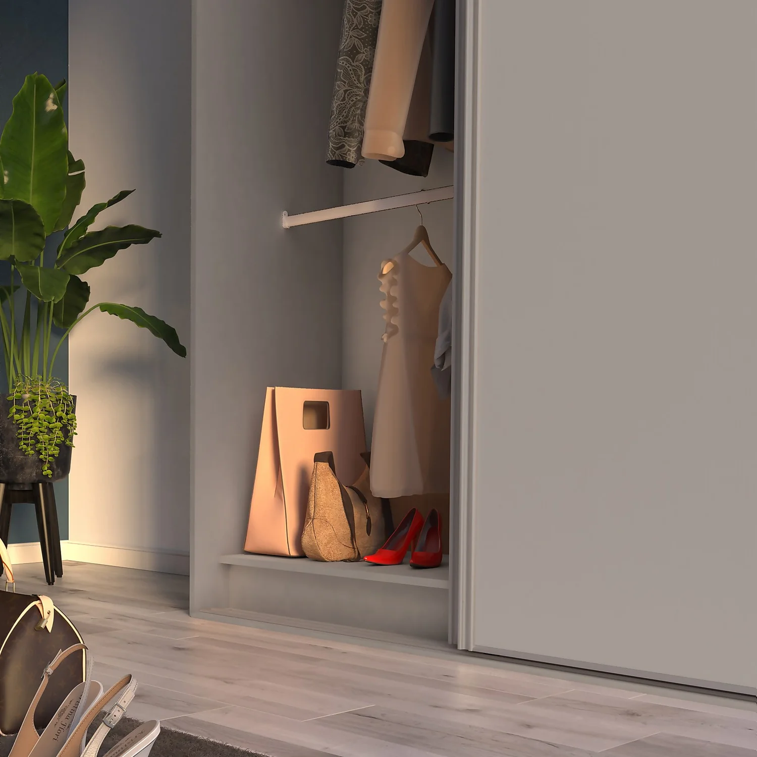 Cashmere Freestanding Sliding Wardrobe With Interiors (W)1220mm 6 Cashmere Freestanding Sliding Wardrobe With Interiors (W)1220mm - Image 4