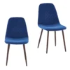 Perth Velvet Diamond Back Dining Chair - Set Of 2 - Navy -Home Style Sales 12835995 1104910183508489