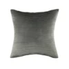 None Folded Velvet Cushion - Grey -Home Style Sales 12836764 1484831916847729