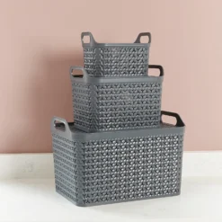Small Urban Storage Basket With Lid - Graphite -Home Style Sales 12837349 4634960190076618