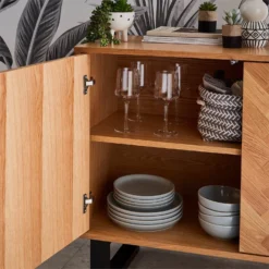 Skelby Herringbone Oak Sideboard -Home Style Sales 12838834 5464832960232024