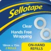 Sellotape On-Hand Dispenser Refills Super Clear Tape 2 Rolls -Home Style Sales 12838862 1575033041784151