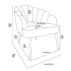 Sophia Scallop Occasional Chair - Grey -Home Style Sales 12838886 1025014368378702