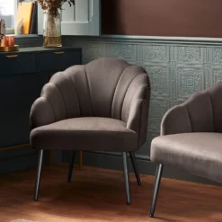 Sophia Scallop Occasional Chair - Grey -Home Style Sales 12838886 5874940538167355