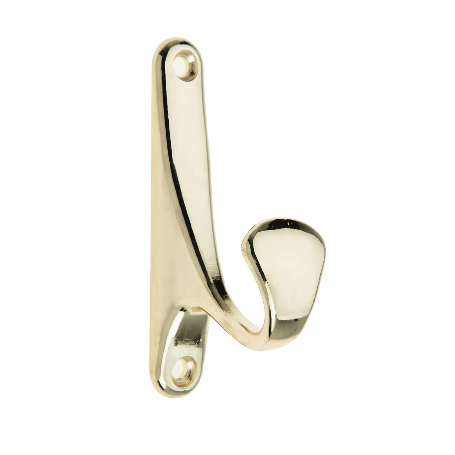 Bull Nose Hook - Polished Brass 3 Bull Nose Hook - Polished Brass