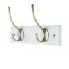 2 Victorian Satin Nickel Hooks On White Bloc Board