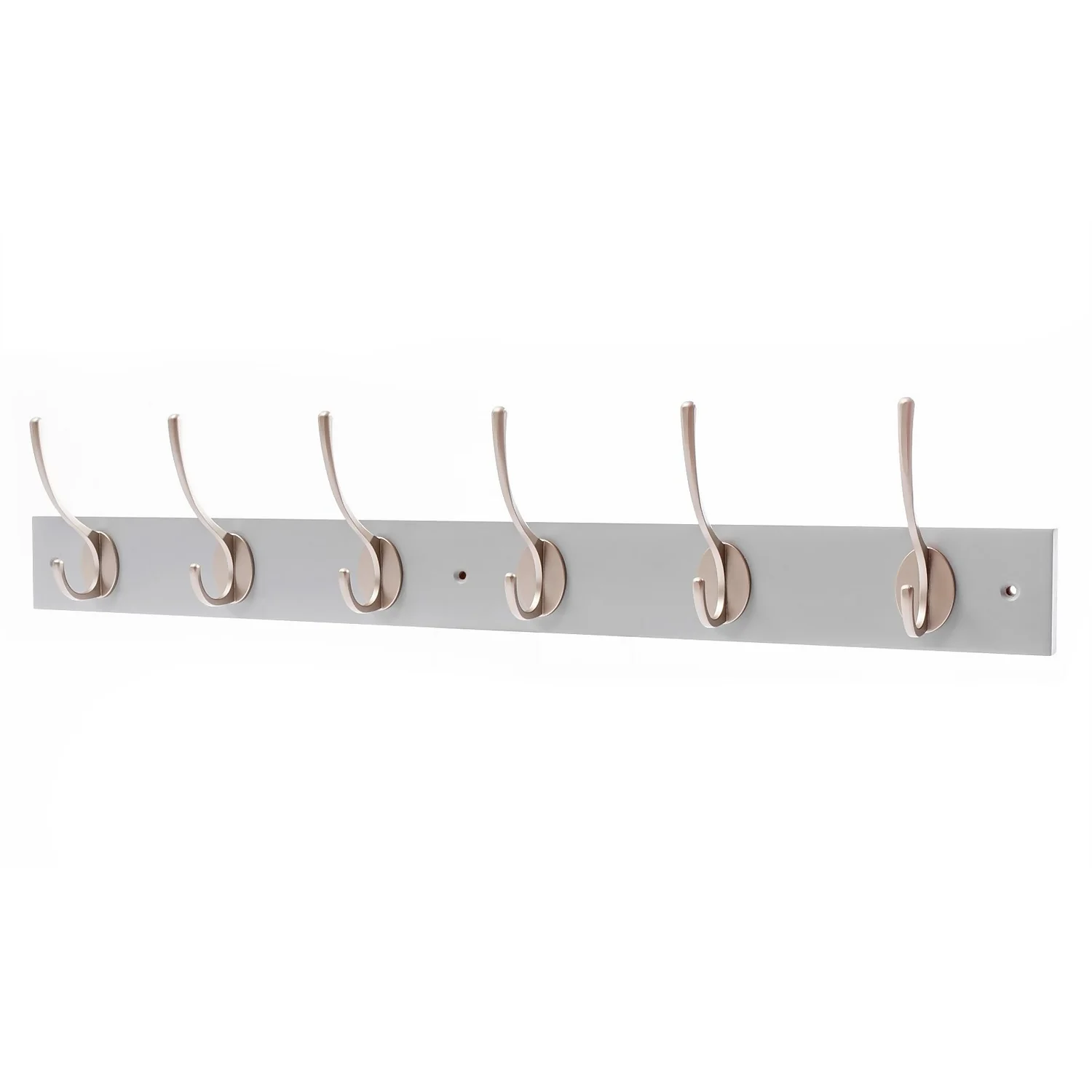 6 Victorian Satin Nickel Hooks On Dove Bloc Board 3 6 Victorian Satin Nickel Hooks On Dove Bloc Board