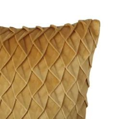 None Velvet Pintuck Cushion - Honey -Home Style Sales 12839747 8064832958190674