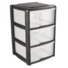 Mobile Tower Unit With 3 Large Drawers - Volcanic Ash With Frosted Drawers -Home Style Sales 12840081 1144900093316826