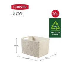 Curver Jute Large Basket - 20L - Off White -Home Style Sales 12840437 7504833167405871