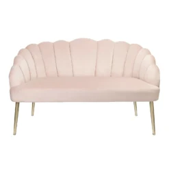Sophia Scallop Occasional Sofa - Blush -Home Style Sales 12840480 1494875398592909