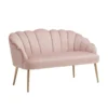 Sophia Scallop Occasional Sofa - Blush -Home Style Sales 12840480 9534843576450317
