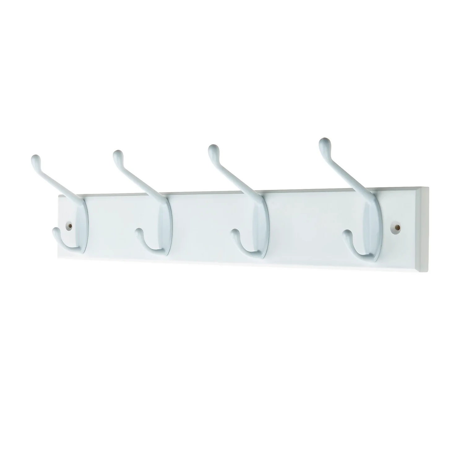 None Hat And Coat Hook Rail - White 3 None Hat And Coat Hook Rail - White