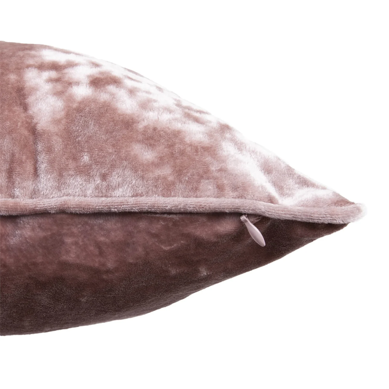 Large Crushed Velvet Cushion - Blush - 58x58cm 5 Large Crushed Velvet Cushion - Blush - 58x58cm - Image 3