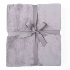 Fleece Throw - Grey - 120x150cm -Home Style Sales 12842190 3324832977028883