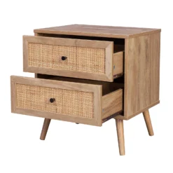 Kubu Rattan 2 Drawer Bedside Table -Home Style Sales 12844064 1304870210044231