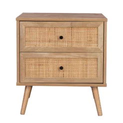 Kubu Rattan 2 Drawer Bedside Table -Home Style Sales 12844064 7034870210070073