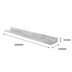 Flexi Storage Decorative Shelving Photo Shelf Grey Oak 600x35x100mm -Home Style Sales 12878519 1174976461964811