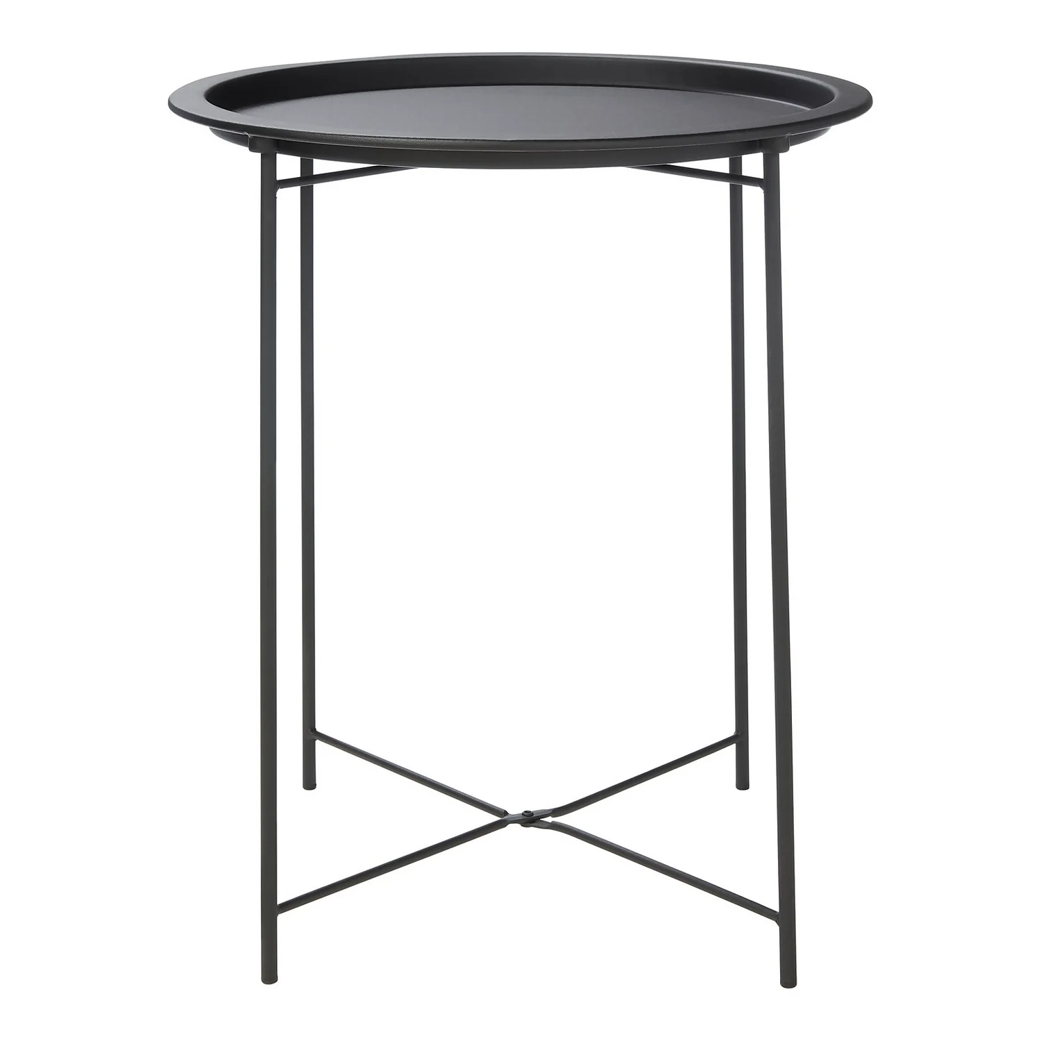 Metal Folding Side Table - Black 5 Metal Folding Side Table - Black - Image 3