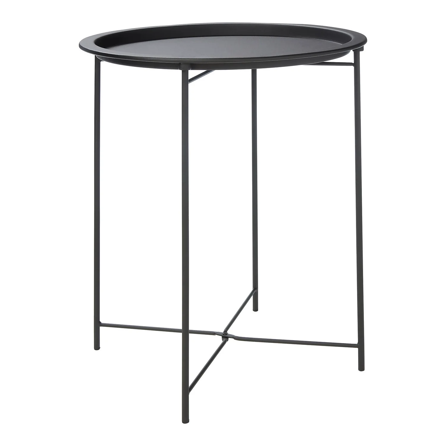 Metal Folding Side Table - Black 3 Metal Folding Side Table - Black