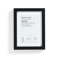 Box Photo Frame - 6x4" - Black -Home Style Sales 12879234 1494853904046443