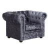 Chesterfield Crushed Velvet Armchair - Petrol Blue -Home Style Sales 12882324 9085036616365010