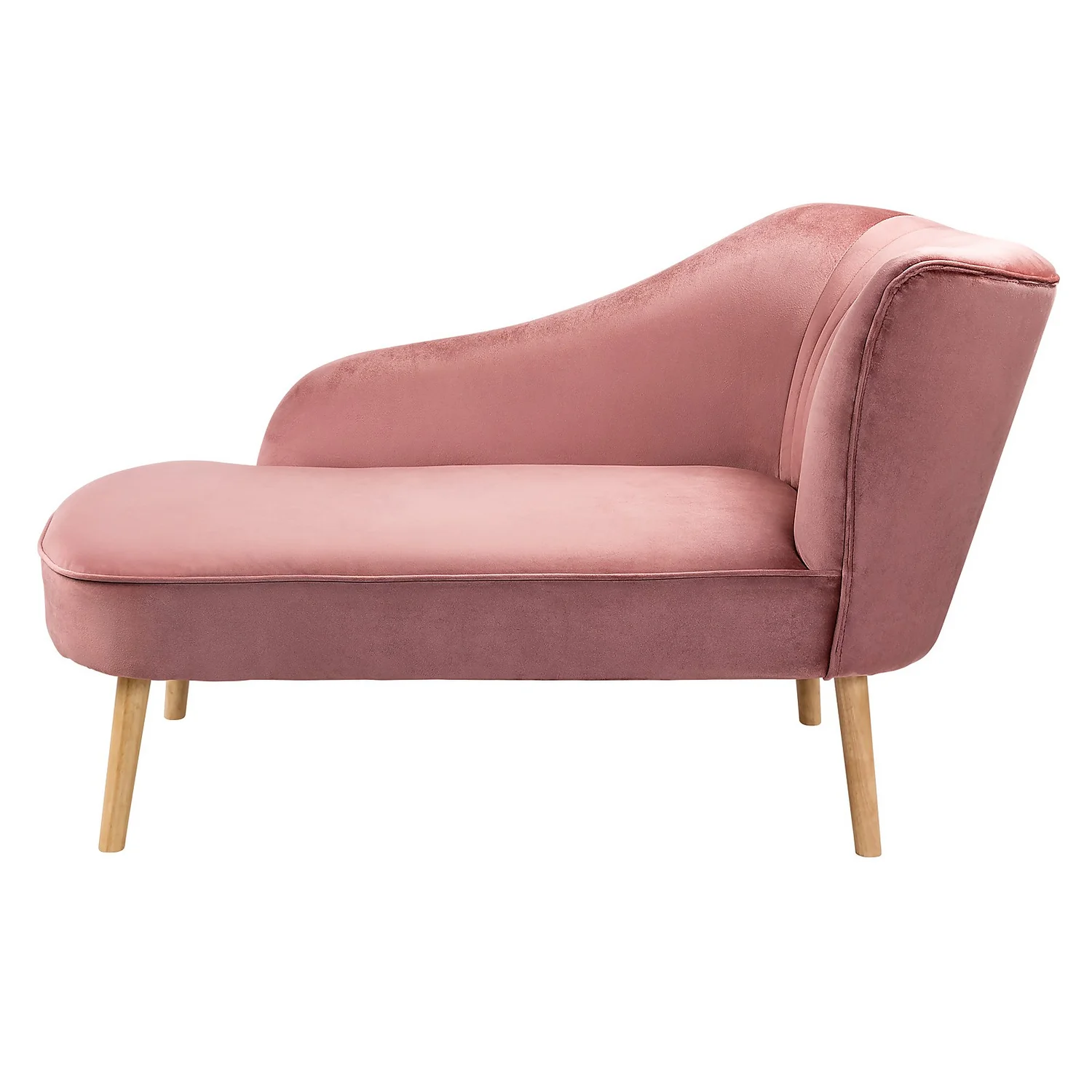 Lara Luxury Velvet Chaise Longue - Rose 4 Lara Luxury Velvet Chaise Longue - Rose - Image 2