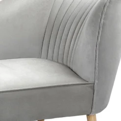 Lara Luxury Velvet Chaise Longue - Silver -Home Style Sales 12882862 4144949010227229