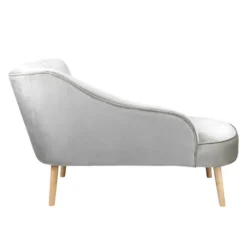 Lara Luxury Velvet Chaise Longue - Silver -Home Style Sales 12882862 8814893575365956