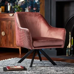 Pia Pleat Swivel Chair - Rose -Home Style Sales 12882869 1014887373293957