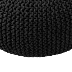 Charles Chunky Knit Pouffe - Grey -Home Style Sales 12882881 1114898261876553