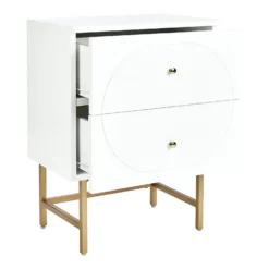 House Beautiful Taylor 2 Drawer Bedside Table - White -Home Style Sales 12886096 1354862228017314