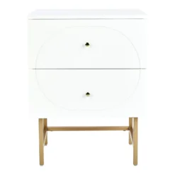 House Beautiful Taylor 2 Drawer Bedside Table - White -Home Style Sales 12886096 1594862228071089