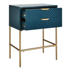 House Beautiful Trixie 2 Drawer Bedside Table - Blue -Home Style Sales 12886098 9124862228045268
