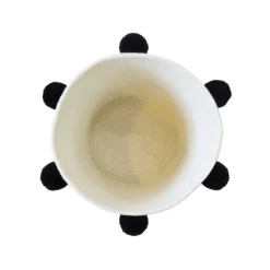 Round Cotton Rope Mono Pom Pom Basket 9 Round Cotton Rope Mono Pom Pom Basket -Home Style Sales 12886598 1084857031641123