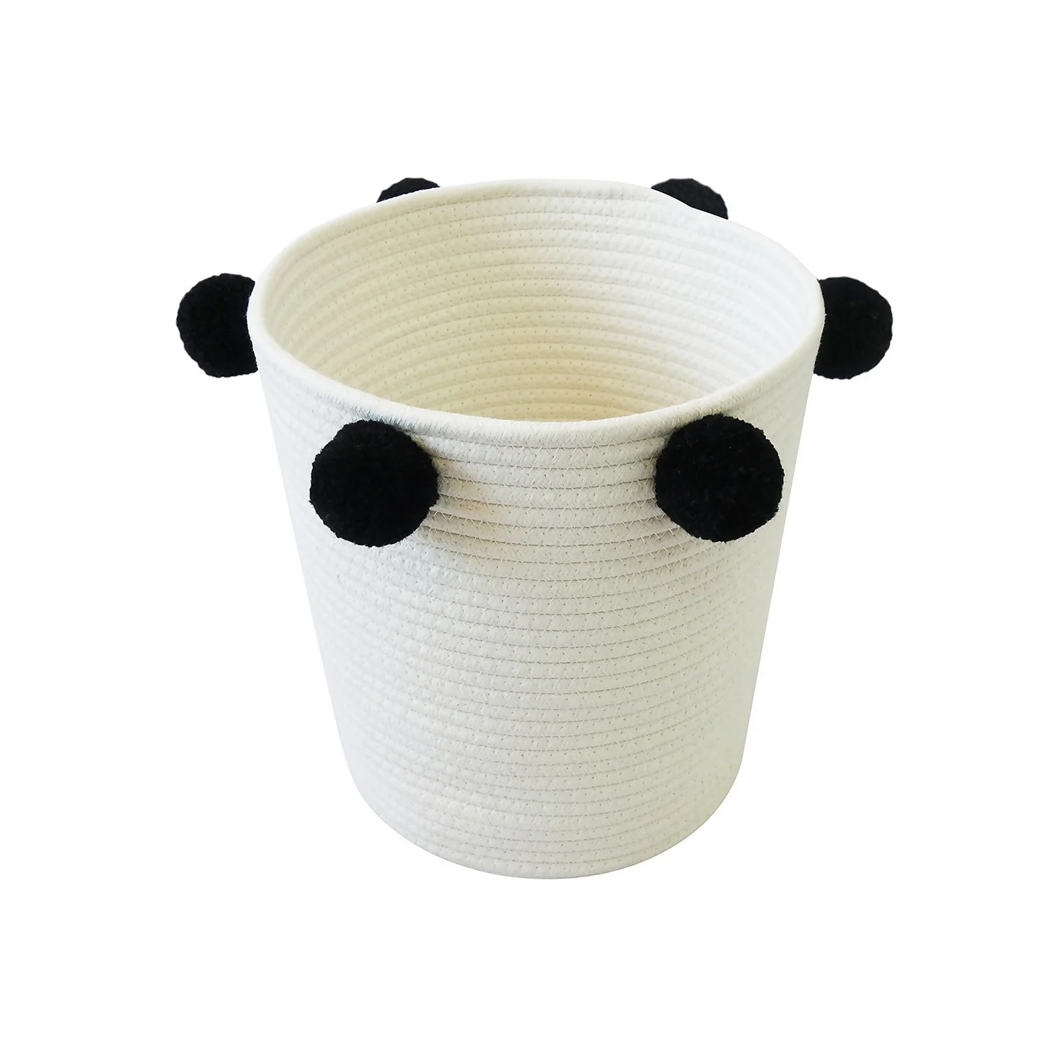 Round Cotton Rope Mono Pom Pom Basket 5 Round Cotton Rope Mono Pom Pom Basket - Image 3