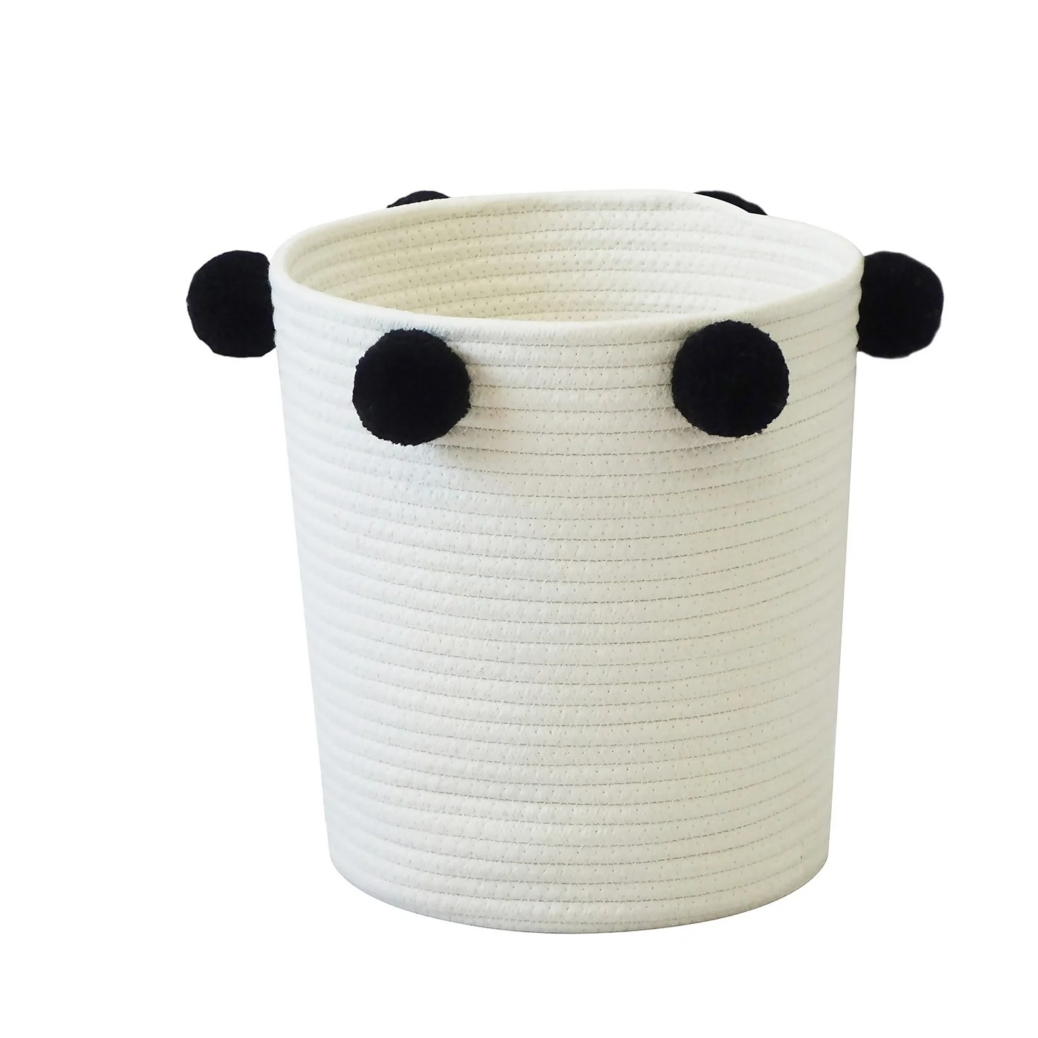 Round Cotton Rope Mono Pom Pom Basket 3 Round Cotton Rope Mono Pom Pom Basket