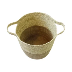 Neutral Corn And Jute Medium Woven Basket -Home Style Sales 12886599 1214857031649487