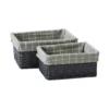 Set Of 2 Grey Willow Lined Baskets -Home Style Sales 12886613 2684857031686024