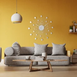 Metal Spike Wall Clock -Home Style Sales 12886911 7864974681925518