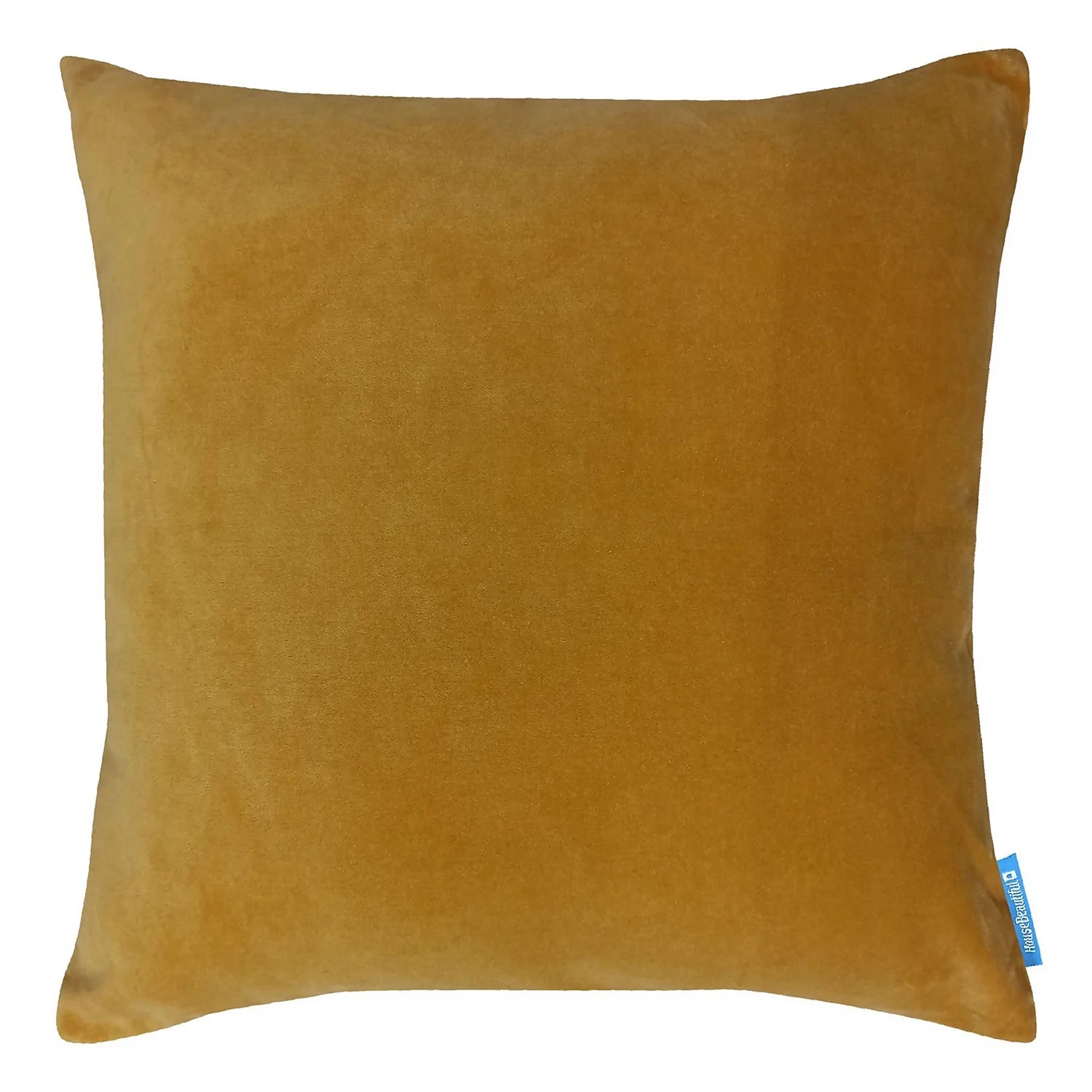 House Beautiful Velvet Linen Cushion - 45x45cm - Ochre 3 House Beautiful Velvet Linen Cushion - 45x45cm - Ochre